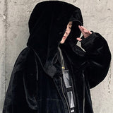 Winter Long Oversized Black Warm Thick Soft Fluffy Faux Fur Coat Men with Hood Zipper Casual Loose Korean Fashion
