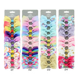 2.75 Handmade Print Unicorn Rainbow Hair Bows With Clips For Kids Girls Hair Accessories Hairpins