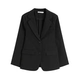 Blazer Woman Coats Female Winter Fashion Jacket Khaki Black Blazers Vintage Casual Chic Tops Long Sleeve Outerwear
