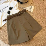 Shorts Women 2025 Summer New Retro High-Rise Thin Casual Pear-Shaped Broad Leg A Word Five-Point