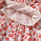 Cherry Print Strap Midi Dress-Outfit