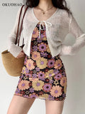 Fashion Ripple Printing Dress Sexy Summer Spaghetti Strap Backless Suspender Mini Dress A-line Short Dress