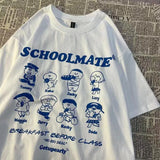 y2k aesthetic personality creative letter printing short-sleeved T-shirt women 2022 summer plus size streetwear y2k