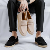 Zingj Shoes Men's Antipombe Men's Leather Shoes Soft Sole One Foot Pedal Lazy Casual Shoes Summer Versatile Fashion Shoes