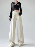 Zingj Wide Leg Jeans Female Spring And Autumn High Street Banana Pants Retro High Waist Straight Tube Loose Sense Drag The Floor