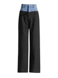Sense Of Casual Pants Clothing Fall 2025 New Jeans Stitching Straight Pants Long High Waist Pants