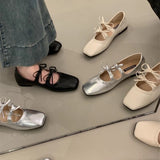 Single-Shoe Women's Spring And Autumn Net Red Explosion With Skirt Bows New Chinese Light National Shoes Mary Jane Small Leather