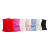 Fashion Folded Women's New Trend Brag Vest Solid Color Bhise Repair Body Small