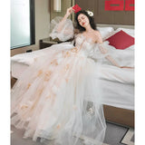 Chinese Fishtail Evening Dress 2025 New Light Luxury Niche Morning Robe Toasting Bridal Purple Banquet Dress Dress
