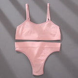 Women Seamless Bra Set Sexy Jacquard Low Waist Panties Wire Free Bralette Lingerie Brassiere Soft Female Underwear Set