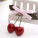 Hot Sell Retro Vintage 50s 60s Women Cherry Bow Hair Clip Hairpins For Pinup Girls Vintage Party Vaction Hair