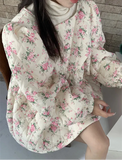 Pink Floral Quilted Coat- Outfit