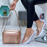 Zingj New Casual Single Shoes Solid Color Round Head Low Top Belt Buckle Soft Sole Work Shoes Bean Shoes- Outfit