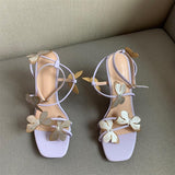 Zingj Heel Heels Fairy Purple Open Toe Pink Cool