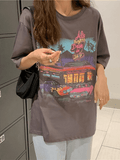 Motel Graphic Short Sleeve Tee- Outfit