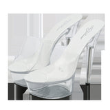 Zingj 34-43 Yards Sexy Super Heels 15CM Heel Platform Sandals Transparent Crystal Shoes Wedding