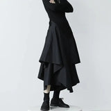 Pants Women Autumn Solid Asymmetric Trendy Design Simple High Waist Korean Elegant Leisure All-Match Streetwear Chic