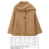 Women's Autumn New Asymmetric Scarf Short Loose Knit
