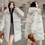 Cotton Jacket Women's Winter Jacket Cotton-Padded Jacket 2024 New Burst Plus Thick Autumn And Winter Oversize Long Korean Department-Outfit