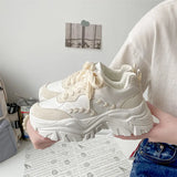 Zingj Bottom Dad Shoes Female 2023 New Women's Casual Single Shoes Small White Shoes Net Red Wheat Ear Mesh Shoes Sports Shoes