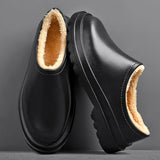 Slippers Winter Warm Plush Indoor Outdoor Couple Slippers WaterProof Soft Comfort Winter Shoes Men Footwear Large Size