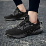 Men's Sports Shoes 2025 New Casual Flying Weaving Breathable Spring Light Soft Bottom Youth Korean Version Of Running