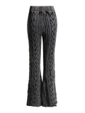 Zingj Spring New Fashion Temperament Twist Slim Show Thin Design Sense Micro La Knit Pants Casual