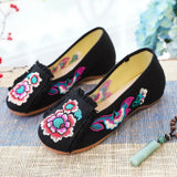 Zingj Embroidered Single Shoes Cloth Shoes Oxford Soft Sole Walk Casual Dance Shoes Square Dance