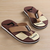 Men Shoes Summer Bohemia Beach Sandals Striped Slippers Flip Flops For Men Platform Sandals Beach Slippers Size