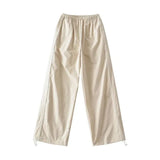 Piping Detail Wide Leg Track PantsOutfit