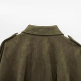 Velvet Loose Spring Girl Casual Blouse Zipper Fashion Bomber Jacket 2025 Bat Sleeve