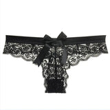Sexy LaceThong Bow Panties Female Floral Lace Women Panties Breathable Briefs Ladies Low Waist Transparent