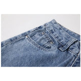 Jeans Women's Spring Summer New High Waist Love Embroidery Street Casual Simple Straight Loose Pants Denim Trousers