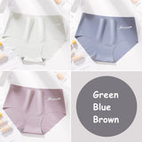 Seamless Panty Set Underwear Female Letter Comfortable Intimates Fashion Female Low-Rise Briefs Ice Silk Lingerie Drop