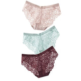 Sexy Lace Panties Soft Breathable Briefs Women Underwear Ladies Panty Transparent Low-Rise Underpants Lingerie Intimates