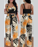 Independent Station Spring And Summer New Fashion Printing Suspenders To Attract 2-Piece Sets Of