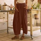 Waist Pleated High Wide Leg Loose Casual