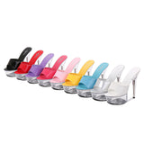 Zingj Patent Leather 15Cm Special High Heels With Sexy Waterproof Platform Hate Day Superb High Slippers Female