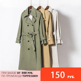 2021 Spring Long Trench Coat Women Double Breasted Slim Trench Coat Female Outwear Fashion