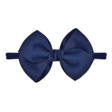 1piece Solid Colors Bowknot Baby Headband For Girls Nylon Elastic Hair Bands Handmade Turban Headwear Hair