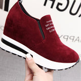Spring And Autumn Leisure Sports Height Height And The New Single Shoes Thick-Soled Adhesive Shoes Match Women's Shoes Pine And Cake Bottom