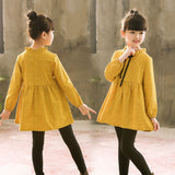 Spring Autumn Girl Dress Cotton Long Sleeve Children's Dress Floral Kids Dresses for Girls Fashion Girls Princess