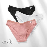 Women's Panties Women's Cotton Briefs Female Underpants V Waist Brief Underwear Plus Size Pantys Lingerie M-4XL
