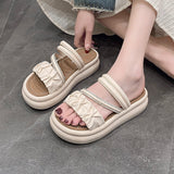 Bottom Cool Slippers Female Summer Outside Wear 2025 New With Skirt Fairy Wind Two Wear Fashion Beach One Word