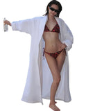 2025 Summer New Women's Clothing Jennie The Same Sexy Hottie Hanging Neck Bikini
