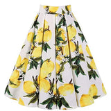 Vintage Women Midi Skirts High Waist Cotton 3XL 2022 Casual Streetwear Daily 60s Polka Dot Pinup Rockabilly