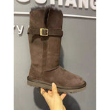 Fur Integrated Fashion In The Sleet Snow Boots Women 2025 New Thick Cotton Boots Golden