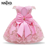 Dress Lace Pageant Frock Prom Gown Flower Beading Princess Dress 1-10Y Kids Clothing Elegant Children Birthday Party