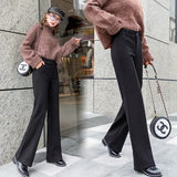 wide leg pants women flare trousers 2019 winter high waist Pantalon casual female pants Solid loose womens legs