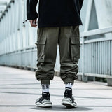 Tide Functional Windbreaker Pants Men's Autumn And Winter Loose Hip-Hop Brand Ins Foot-Bound Harlan Pants Cargo Pants